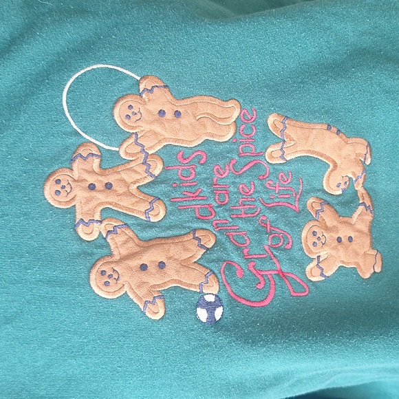 Vintage 90s double collar Grandma holiday Christmas crewneck size Large - Picture 3 of 9